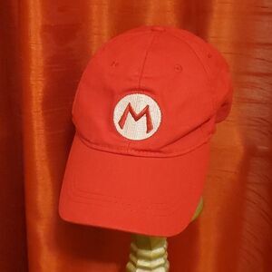 Super Mario Bros Red Character Hat - Adjustable - Adult S/M